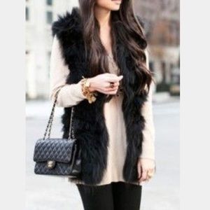Faux fur vest